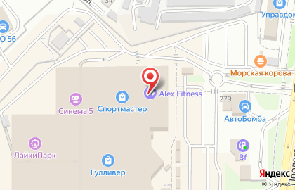 Фитнес-клуб Алекс Фитнес в Промышленном районе на карте