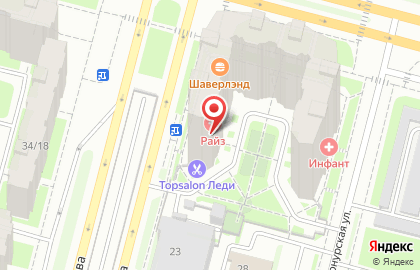 Медицинский центр Инфант на проспекте Сизова на карте