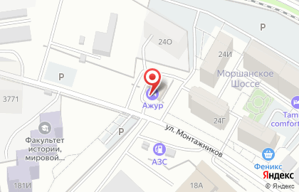 Отель Ажур в Тамбове на карте