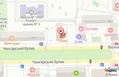 Магазин красной икры Красная икра на Чонгарском бульваре на карте