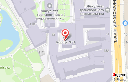 Петербургский государственный университет путей сообщения Императора Александра I в Санкт-Петербурге на карте