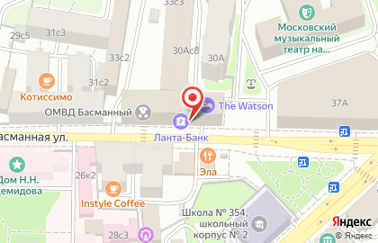 Ланта-банк акб ЗАО Дополнительный Офис Красные Ворота на карте