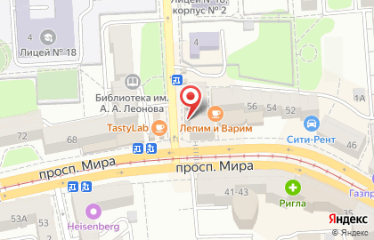 Химчистка-прачечная БалтХимСервис на улице Космонавта Леонова на карте