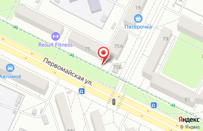 Спортивная школа №22 на Первомайской улице на карте
