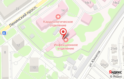Химкинская центральная городская больница в Ленинском на карте