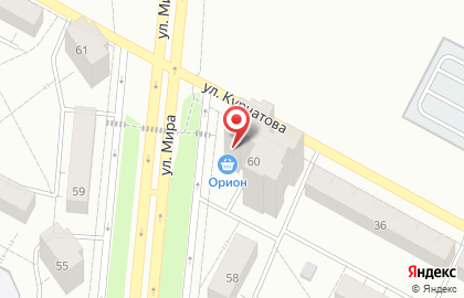 Продовольственный магазин Орион в Центральном районе на карте