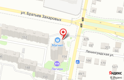 Супермаркет Магнит на улице Братьев Захаровых на карте