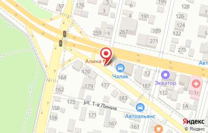 Алина на улице Красных Партизан на карте