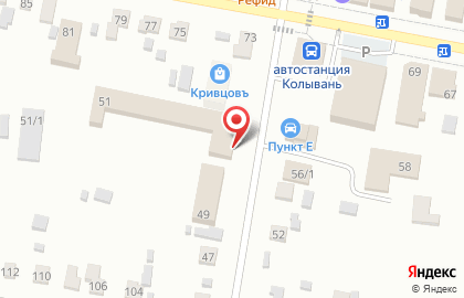 Продуктовый магазин Колыванское на карте