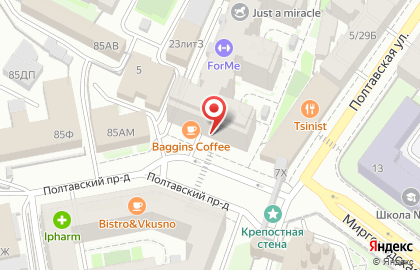 Санкт-петербургская Таможня на Полтавской улице на карте