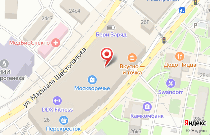 Салон связи Tele2 в Москворечье-Сабурово на карте