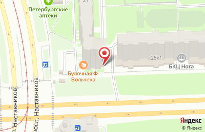 Магазин овощей и фруктов в Красногвардейском районе на карте