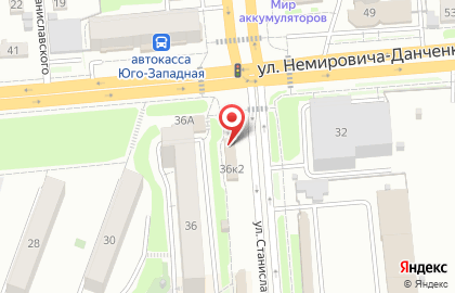 Магазин автозапчастей АвтоДеталь на улице Станиславского на карте
