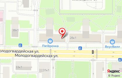 Пансионат Почта России на Молодогвардейской улице на карте
