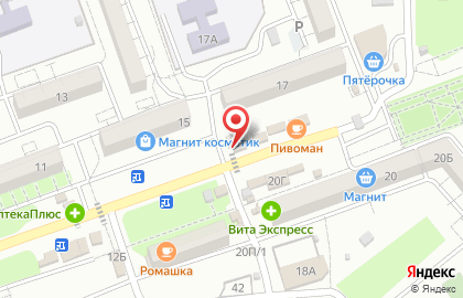Магазин овощей и фруктов на проспекте Бумажников на карте