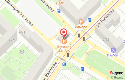 Ресторан Brasserie Lambic на улице Дмитрия Ульянова на карте