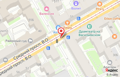 Магазин Союзпечать на метро Василеостровская на карте