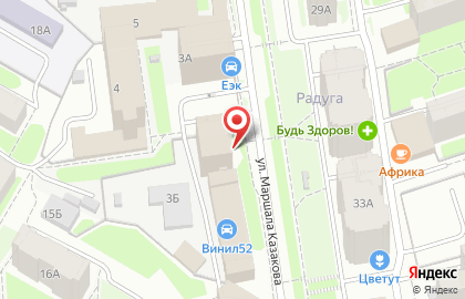 Офисный центр Малахит на улице Маршала Казакова на карте