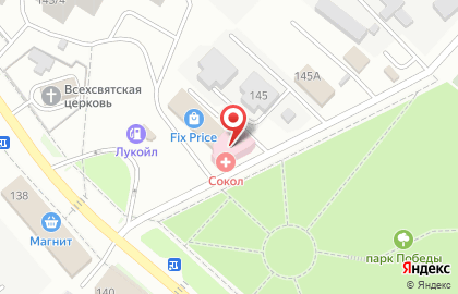 Офтальмологическая клиника Сокол на улице Ворошилова в Каменске-Шахтинском на карте