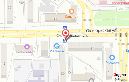 Хлебная лавка на Октябрьской улице на карте