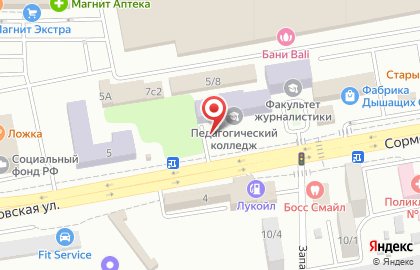 Автошкола Ника на Сормовской улице на карте