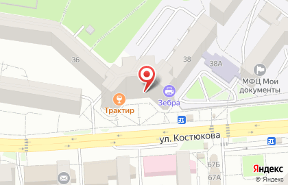 Пиццерия Secret Pizza lab на улице Костюкова на карте