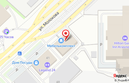 Мебельная компания М-кит на улице Молокова на карте