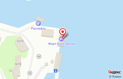 Форт Константин в Кронштадте на карте