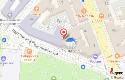 Столовая Мамина кухня на Партизанской улице на карте