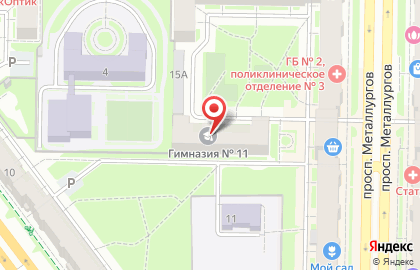 Лицей №11 в Центральном районе на карте