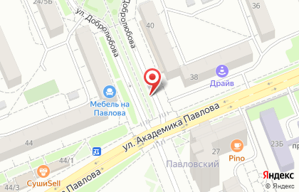 Киоск по продаже колбасных изделий на улице Академика Павлова на карте