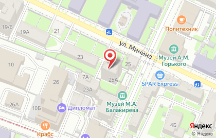 Обувная мастерская Ботинни в Нижегородском районе на карте