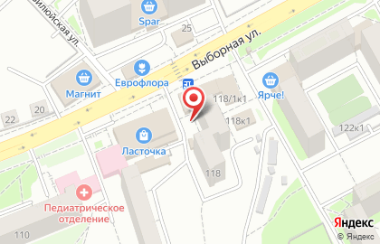 Киоск по продаже хлебобулочных изделий в Октябрьском районе на карте