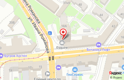 Сервис доставки еды из ресторанов Яндекс.Еда на Советской улице на карте