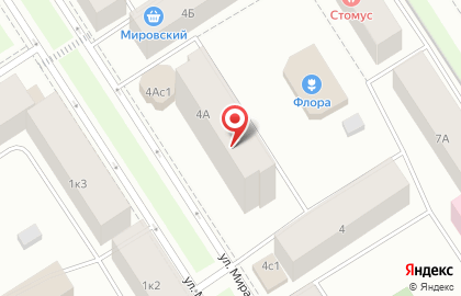 Служба доставки цветов Русский Букет в Центральном районе на карте