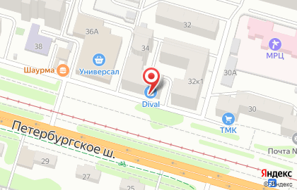 Строительная компания KEDRprime на Петербургском шоссе на карте