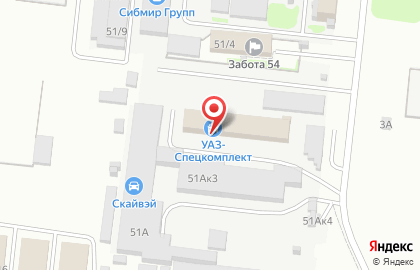 Автомагазин запчастей Уазспецкомплект на карте