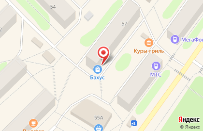 Продуктовый магазин Бахус на Первомайской улице на карте