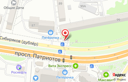 Киоск по продаже кондитерских изделий на улице Героев Сибиряков на карте