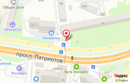 Киоск по продаже фруктов и овощей в Воронеже на карте