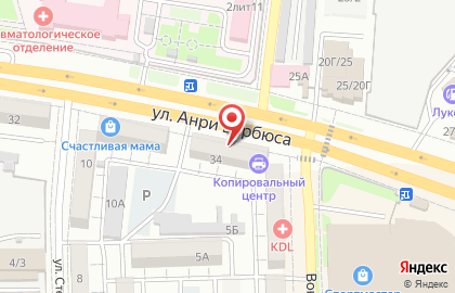 Магазин эротических товаров Интим на улице Анри Барбюса на карте