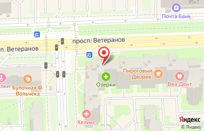 Автошкола Сигнал на проспекте Ветеранов на карте