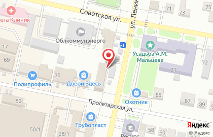Магазин Хорошие двери на улице Ленина на карте