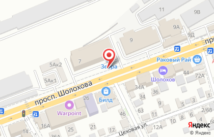 ОАО Банкомат, Банк Петрокоммерц на проспекте Шолохова на карте