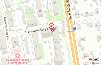 Продовольственный магазин Славянка на улице Фрунзе на карте