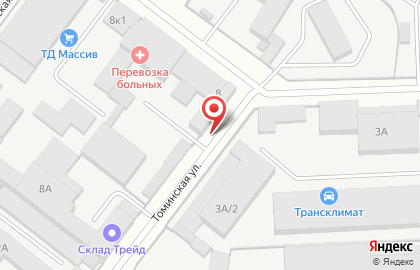 Фирма Созидание на Томинской улице на карте