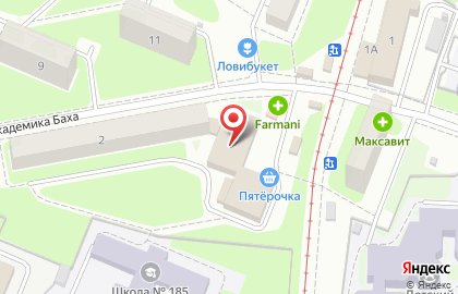 Здоровые люди Нижний Новгород на улице Академика Баха на карте