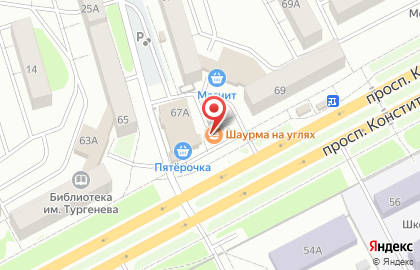 Магазин по продаже шаурмы в Кургане на карте
