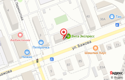 Магазин косметики и товаров для дома Улыбка Радуги в Тракторозаводском районе на карте