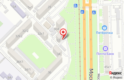 Продовольственный магазин Солнышко на Московской улице на карте